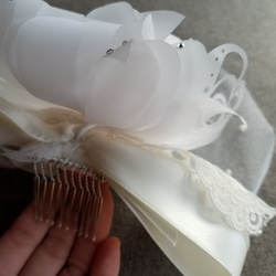 [フルオーダー]フラワーモチーフのヘッドドレス 5枚目の画像