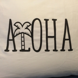 ALOHA枕カバー（WHITE) 3枚目の画像