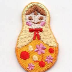 ぞうさんとリンゴ　フェルト名札　ワッペン ぞうさんとリンゴ フェルト名札 ワッペン ネーム バッジ