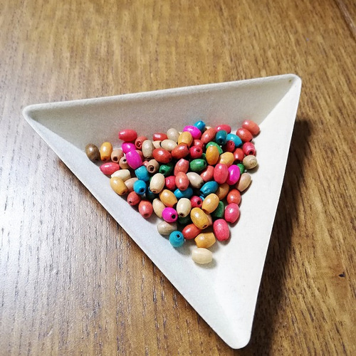 送料無料】ウッドビーズ 楕円形 MIXカラー ビーズ Chautara