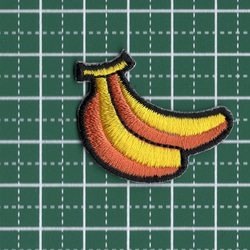 【送料無料】ワッペンS　バナナ 2枚目の画像