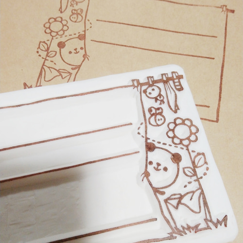 選べる消しゴムはんこ 宛名 メモ枠 住所 オーダーはんこ はんこ