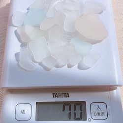 シーグラス✩.*˚ホワイト系70ｇ 1枚目の画像