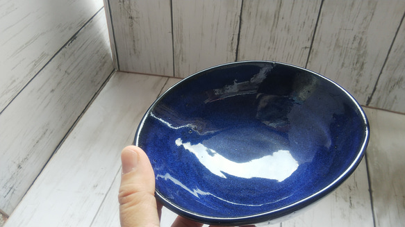 なまこ釉の楕円皿 4枚目の画像