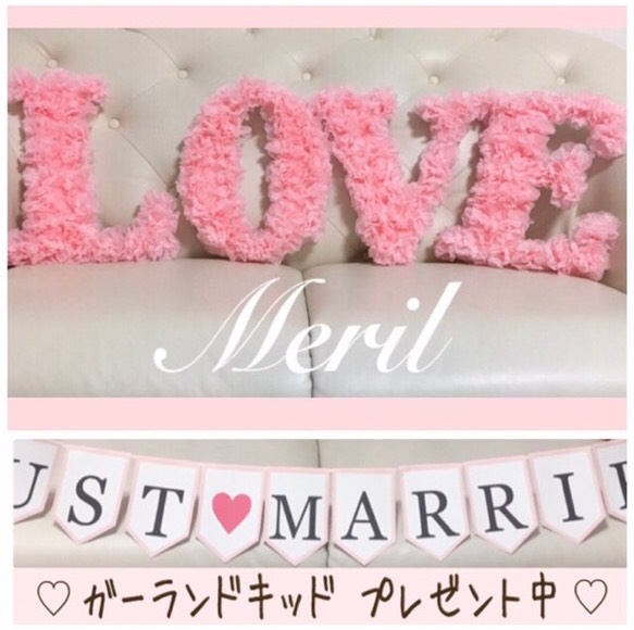 【雑誌withのイベントでも使用されました♡！】ゲストも喜ぶ♡注文数1000個突破のLOVEオブジェ♡