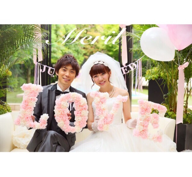 【雑誌withのイベントでも使用されました】幸せを運ぶLOVEオブジェ（ピンクグラデーション）