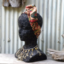 sale☆ 厚手エスニックファブリック☆ヘアターバン　針金入り 2枚目の画像