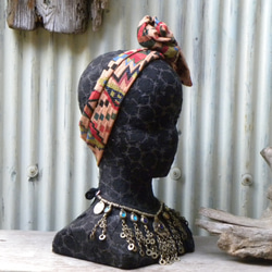 sale☆ 厚手エスニックファブリック☆ヘアターバン　針金入り 3枚目の画像