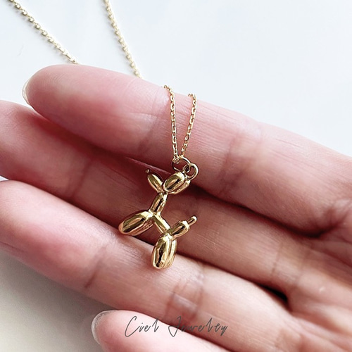 バルーンドッグ ネックレス / イエローゴールド コーティング