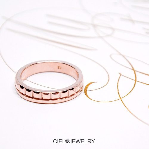 キャトル リング K18ピンクゴールドコーティング シルバー925 K18GP SV