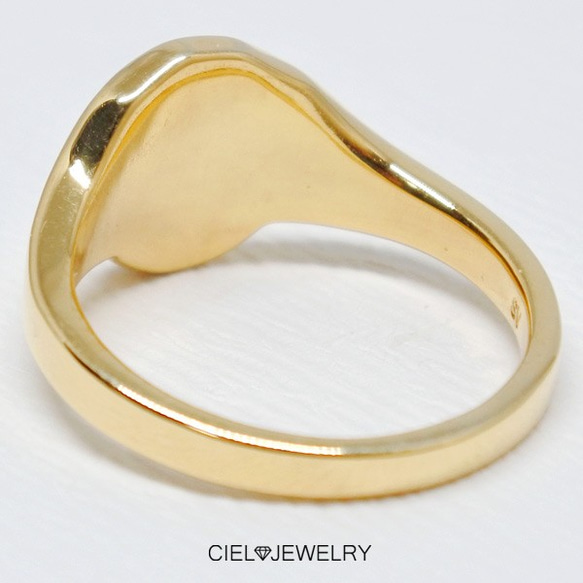 サンシャイン リング CZダイヤモンド K18 ゴールドコーティング シルバー925 K18GP SV 指輪 7枚目の画像