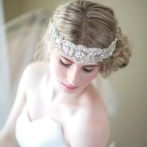 ビーズ＆ラインストーンリボンティアラ