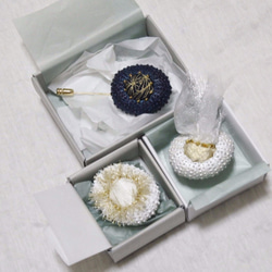 ウニの骨からできたブローチ パールホワイト sea urchin broach pearl white 8枚目の画像