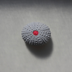 ２サイズ　ウニ ピンクッション 針山 夜明けの色 sea urchin pincushion light gray 5枚目の画像