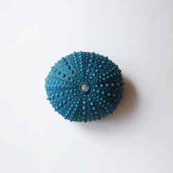 ２サイズ　ウニ ピンクッション 針山  遠い海の色 sea urchin pincushion turquoise 3枚目の画像