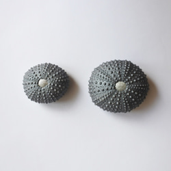 ウニ ピンクッション 針山 L 黒銀 sea urchin pincushion silver 4枚目の画像