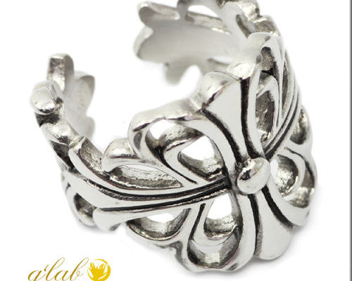 サンマークフレアクロス十字架紋章指輪ハード/316L/ステンレス 指輪