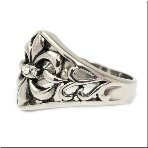 クレストオブリリー百合の紋章指輪ハード/316L/ステンレス 指輪 単品