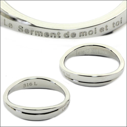 単品 ユニオンリングピンクゴールドラインS316Lステンレス 指輪 単品 刻印 名入れ[single35] 6枚目の画像