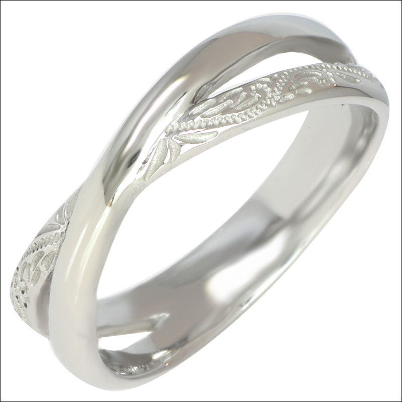 1本価格　ハワイアンリング　ジュエリー　インフィニティ　クロスリング　ステンレスリング　指輪　316L　 [hap4]