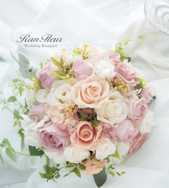 ウェディングブーケ/プリザーブドフラワーブーケ/ラウンドブーケ