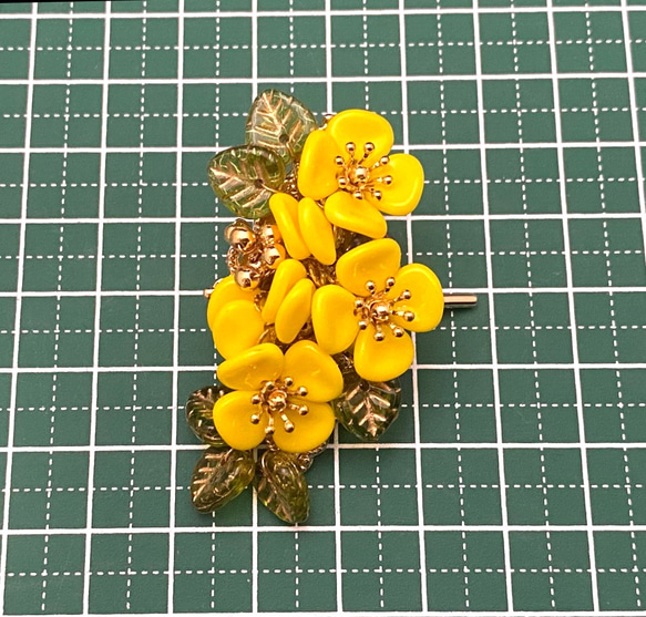 ビーズクラフトポニーフック　菜の花　Creema限定 6枚目の画像