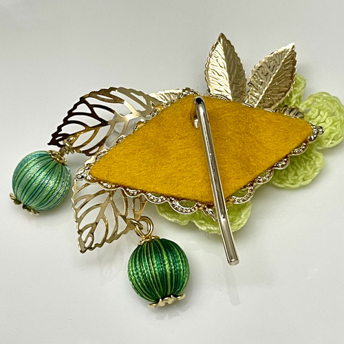 レース編み ポニーフック 四つ葉 Creema限定 ポニーフック