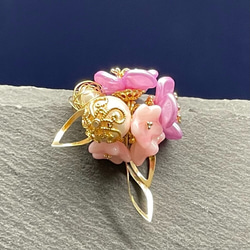ビーズポニーフック　菫花束　Creema限定 2枚目の画像