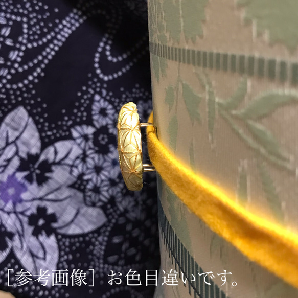 Creema限定 日本刺繍帯留め 桑の実色 7枚目の画像