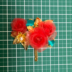 華やかな薔薇のポニーフック　Creema限定 8枚目の画像