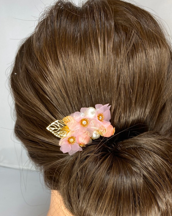 桜の髪飾り　コームタイプ　桜花　Creema限定 3枚目の画像