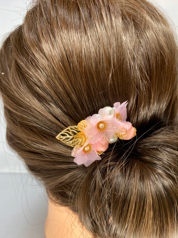桜の髪飾り　コームタイプ　桜花　Creema限定 8枚目の画像