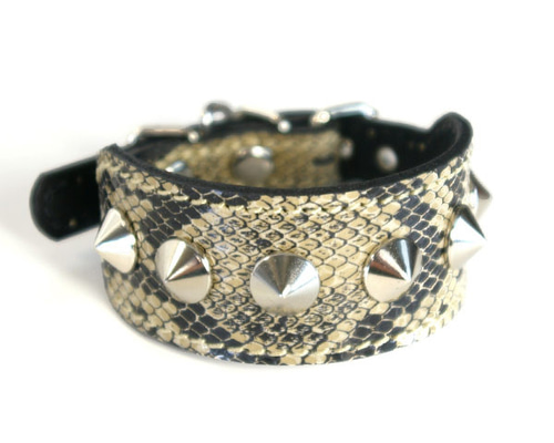 イタグレミニピン用革首輪：Small Type G2_X1(13mm平尖鋲） リード