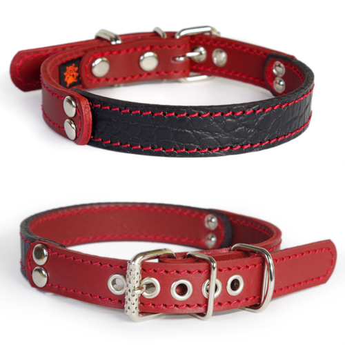 本革製スタッズ付　犬用首輪　渋い首輪　47本セット staz15lku-main001-ma.jpg