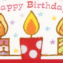 ＊バースデーカード＊ birthday candles <red> 2枚目の画像