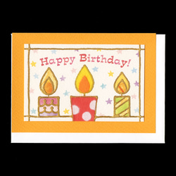 ＊バースデーカード＊ birthday candles <orange> 1枚目の画像