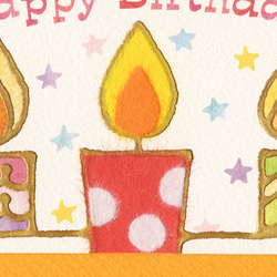 ＊バースデーカード＊ birthday candles <orange> 2枚目の画像