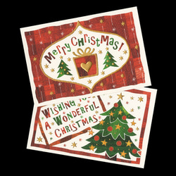 ＊手描きクリスマスポストカード2種セット＊ 1枚目の画像