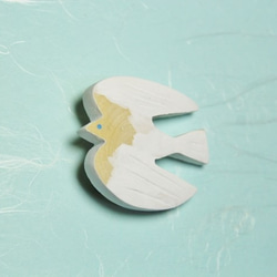 白い鳥のブローチ　Ａ 3枚目の画像