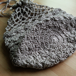 松編みのリネンポーチ 4枚目の画像