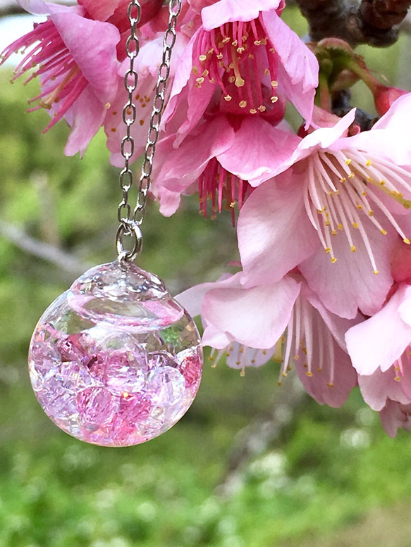 ♡桜の雫ネックレス♡ 3枚目の画像