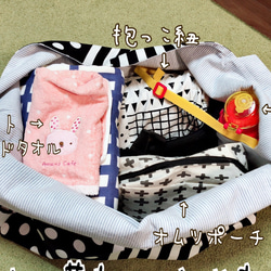 「Creema限定」「春福袋」☆4way☆リバーシブルあずま袋風バッグ&ポーチ&ハンカチ⭐︎⭐︎ 7枚目の画像