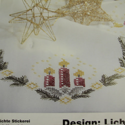 ヨーロッパの刺繍キット　クリスマス　２０１６　クロスステッチ　赤いキャンドル 1枚目の画像