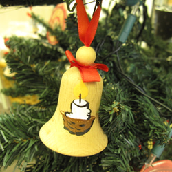 チェコのクリスマス準備キット　①白木ベル無地大 4枚目の画像