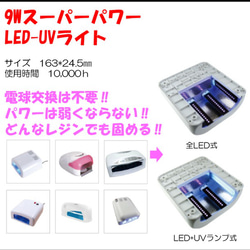 【先行販売】9W LED-UVライト　ダブル光源　バータイプ　UVレジン硬化　ネイルなど 2枚目の画像