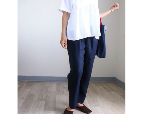 ビンテージ　ヘビーリネンコットンワークパンツ オーガニックコットンワークパンツ (ベージュ) | A-rue OnlineShop