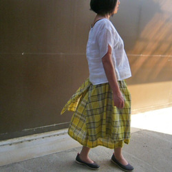 ふんわりちぇっくのギャザースカート 3枚目の画像