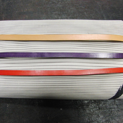 帯締めベルト(紫/赤のうち1本)本革11mm幅 着物浴衣に市販の帯留め使用