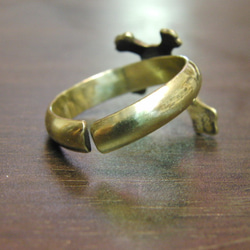 ビンテージクロス真鍮ブラス製リング　指輪サイズ1号～40号/タイリング,トゥリングにも 3枚目の画像