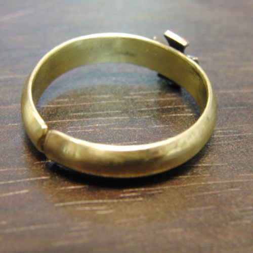 アイアンクロス真鍮ブラスリング 大きいサイズ可能 サイズ1号～40号